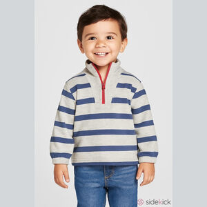 Cat and Jack Striped Quarter Zip NWT Size 12 months